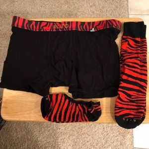 Related Garments The Zebra Boxer Brief & Socks Set